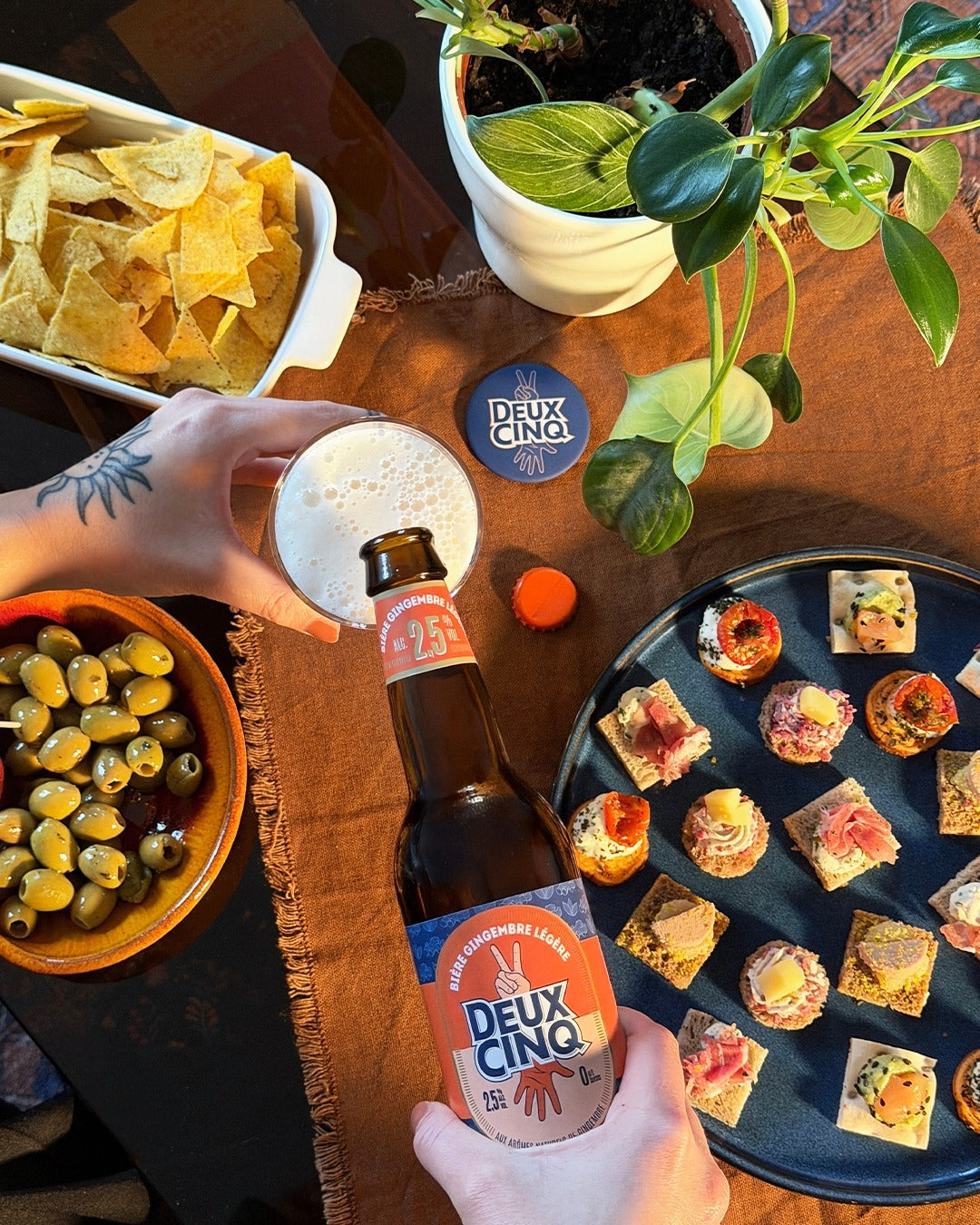 bière-légère-gingembre-ginger-apero-olives