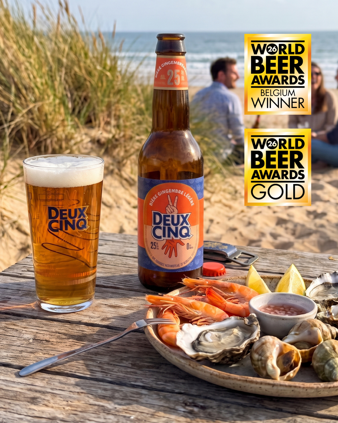 Bière Gingembre Plage Fruits de Mer
