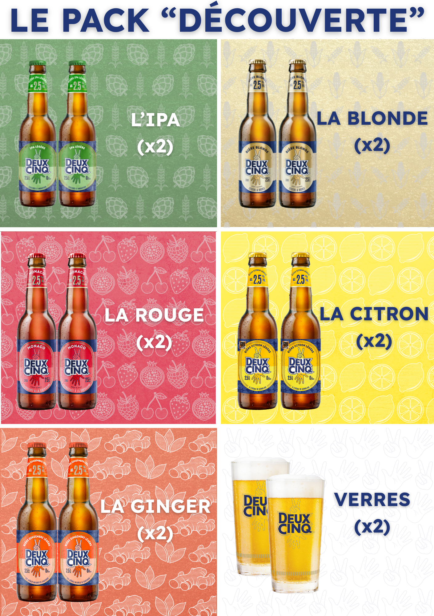Pack Découverte La Deux Cinq - Bières Légères et Sans Sucres